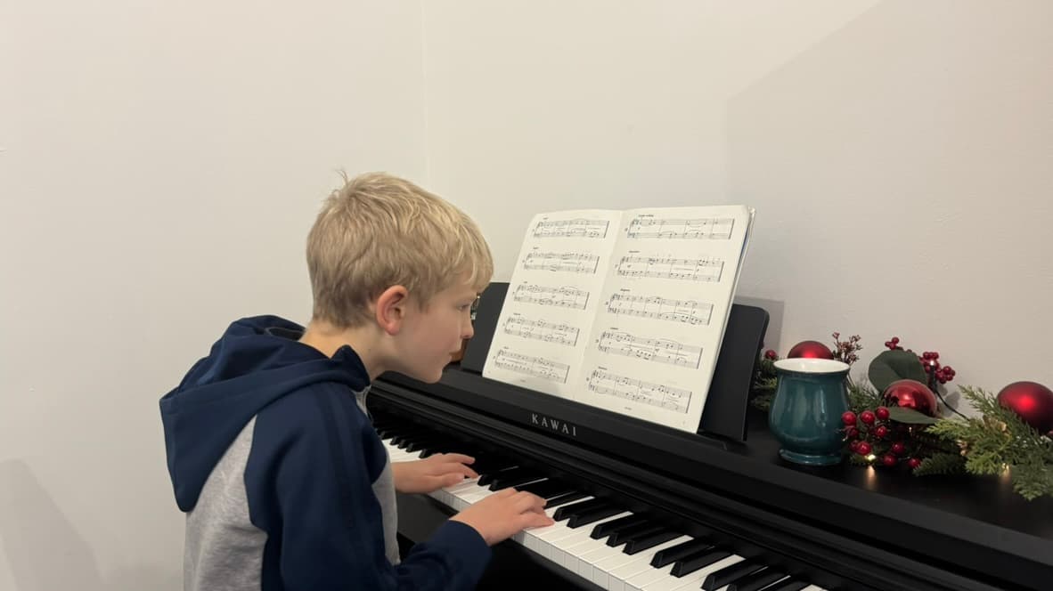 Young piano student at Bournemouth Music School